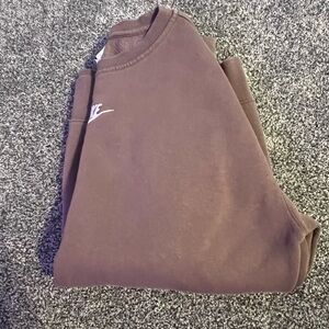 brown kids nike crewneck